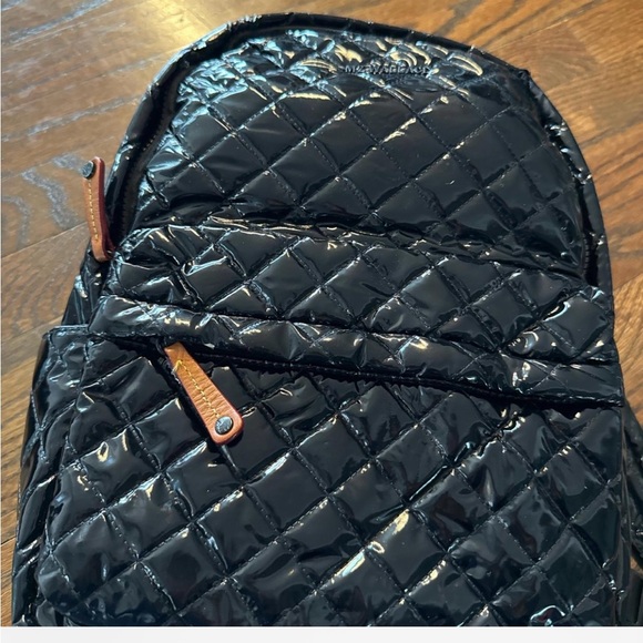 MZ Wallace Black Patent Leather Lacquer Backpack - Picture 11 of 15
